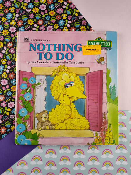 Vintage 1991 Golden Book Sesame Street "Nothing to Do" Hardcover