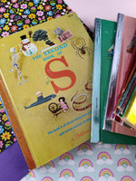 Vintage 1965 Little Golden Book Alphabet Book Set, Foil Spines, Near Complete (Missing B)