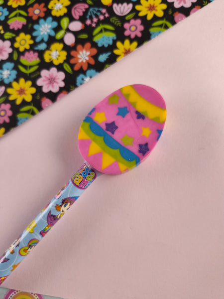 Vintage 1990's Lisa Frank Easter Egg Pencil, Unsharpened w/Eraser