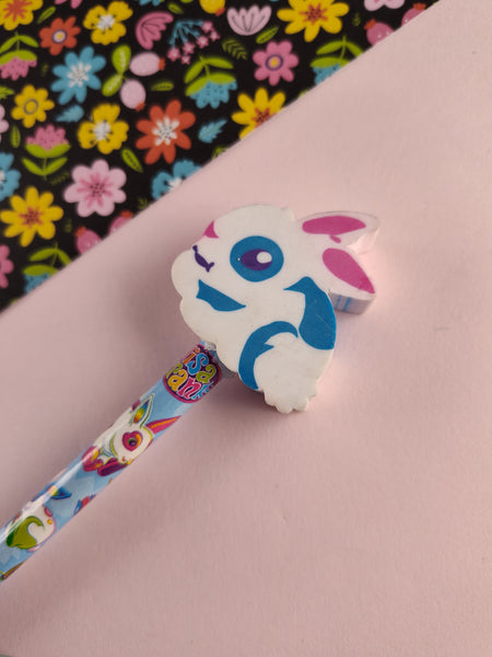 Vintage 1990's Lisa Frank Easter Bunny Pencil, Unsharpened w/Eraser