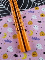 Vintage 1990's Halloween Pumpkin Jack o Lantern Berol Pencils, Unsharpened Set/2