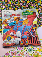 Vintage 1988 Golden Super Shape Book Sesame Street Going Places Softcover