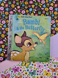 Vintage 1982 First Little Golden Book Walt Disney Bambi & the Butterfly Hardcover