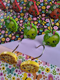 2013 Shopkins Shower Curtain Hooks Rings Set/12 Strawberry Apple Cookie Like New
