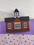 Vintage 1989 The Cat's Meow Wooden Village Block "Octagonal School"