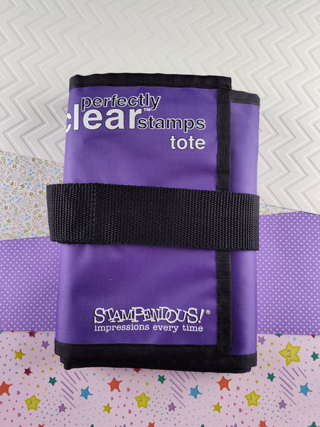 Stampendous Perfectly Clear Stamps Tote, Purple, Nice & Clean