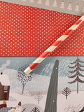 Vintage Christmas Red/White Striped "Candy Cane" Pencil, Unsharpened