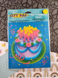 Vintage American Greetings Forget-Me-Not Gift Bag for Compact Discs, New & Sealed