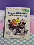 Vintage 1985 Hardcover Little Golden Book "Count All the Way to Sesame Street"