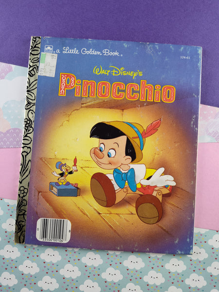 Vintage 1990 Little Golden Book: Walt Disney's Pinocchio Hardcover