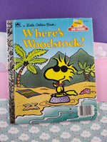 Vintage 1988 Little Golden Book: Where's Woodstock? Snoopy and Friends Hardcover