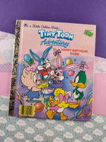 Vintage 1990 Hardcover Little Golden Book: Tiny Toon Adventures, Happy Birthday Babs! Hardcover