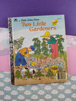 Vintage 1951 Hardcover Little Golden Book: Two Little Gardeners Hardcover