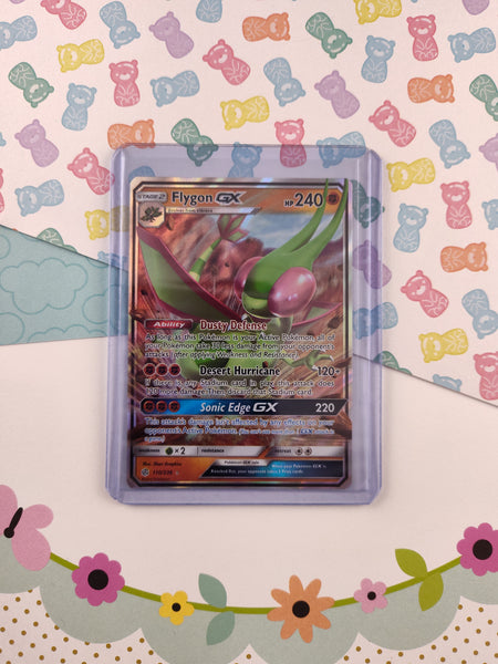 pokemon cosmic eclipse full art cards Pokemon TCG - Flygon GX Cosmic Eclipse Full Art Holo Card 110/236