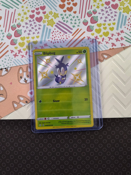 blipbug pokemon card Pokemon TCG - Blipbug Shining Fates Holographic Card SV007/SV122
