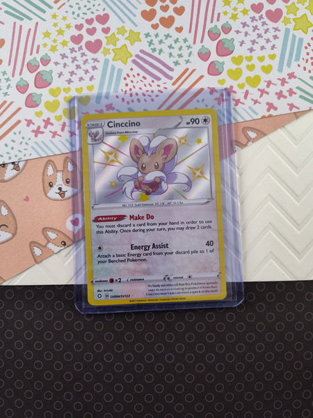 Pokemon TCG - Cinccino Shining Fates Holographic Card SV094/SV122 - NM Pfaltzcraftsmore Pokemon TCG - Cinccino Shining Fates Holographic Card SV094/SV122 - NM Pfaltzcraftsmore