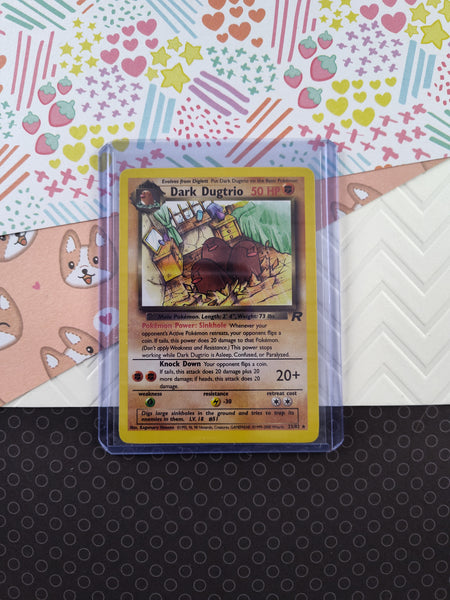 Vintage Rare - Dark Dugtrio Team Rocket Non-Holo Pokemon Card 23/82 - NM