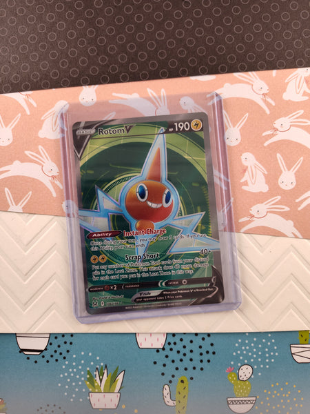 Pokemon TCG - Rotom V Lost Origin Full Art Holo Card 176/196 - NM Pfaltzcraftsmore Pokemon TCG - Rotom V Lost Origin Full Art Holo Card 176/196 - NM Pfaltzcraftsmore