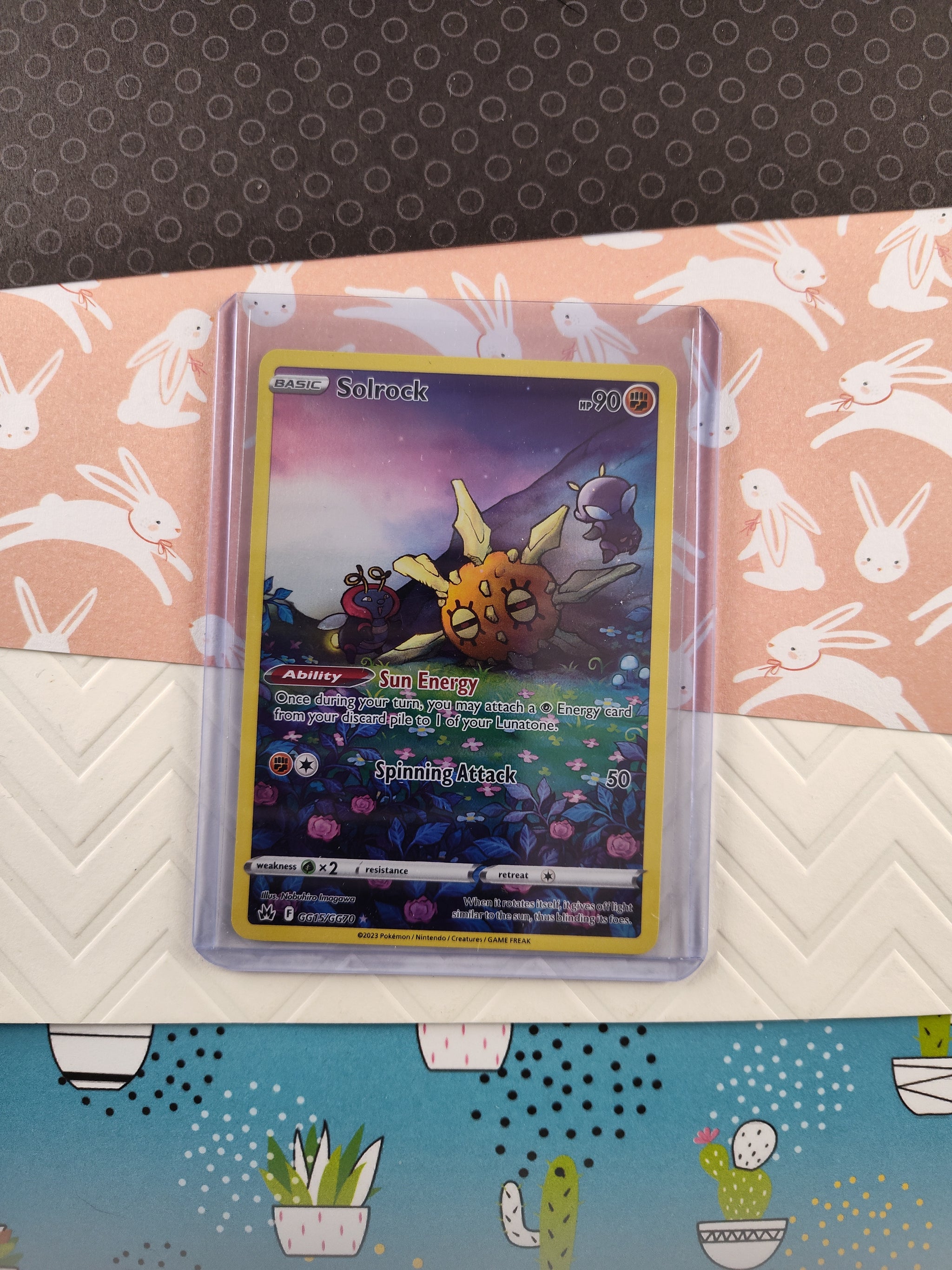 pokemon card solrock Pokemon TCG - Solrock Crown Zenith Full Art Holo Card GG15/GG70