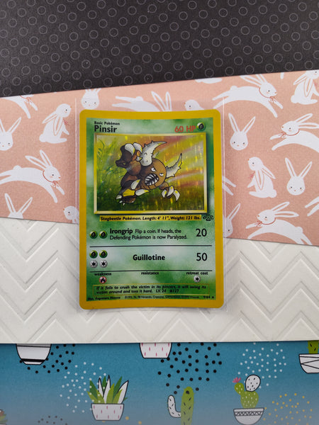 Vintage Rare - Pinsir Jungle Holographic Pokemon Card 9/64 - LP