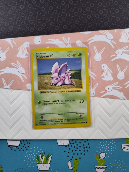 Vintage Common - Shadowless Nidoran Base Non-Holo Pokemon Card 55/102 Pfaltzcraftsmore Vintage Common - Shadowless Nidoran Base Non-Holo Pokemon Card 55/102 Pfaltzcraftsmore