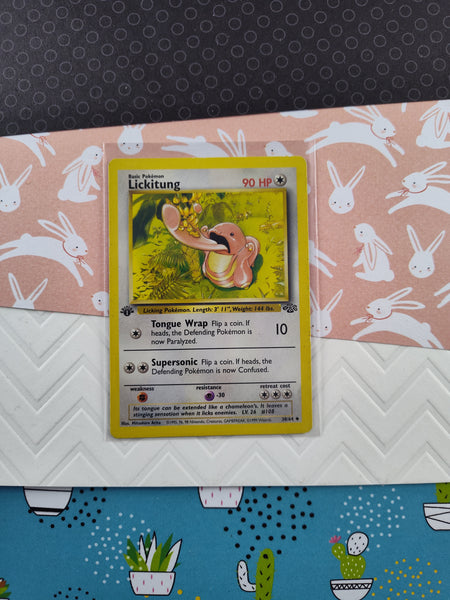 Vintage Uncommon - 1st Edition Lickitung Jungle Non-Holo Pokemon Card 38/64 - MP