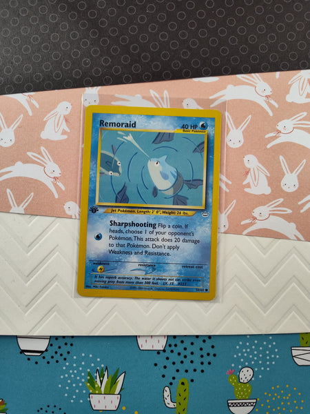 Vintage Common - 1st Edition Remoraid Neo Revelation Non-Holo Pokemon Card 50/64 - LP