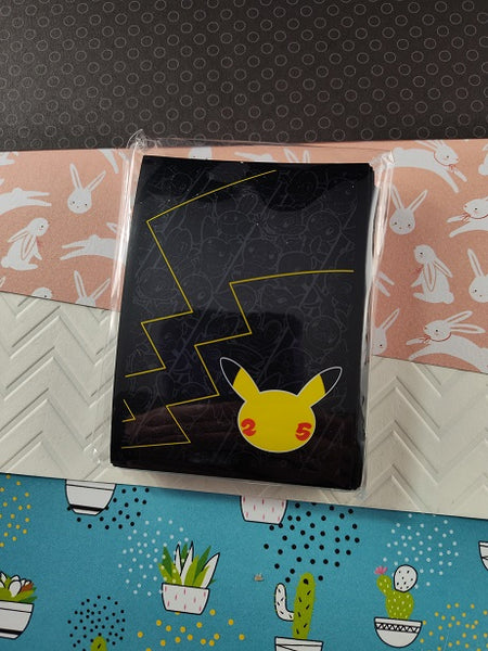 Pokemon TCG Decorative Card Sleeves; Pikachu Celebrations Black 65 Sleeves