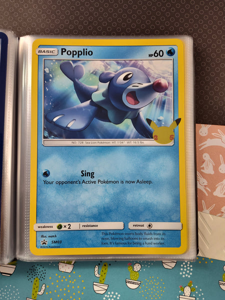 Pokemon TCG - Popplio Celebrations Non-Holo JUMBO Pokemon Card SM03 - NM