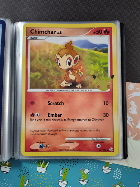 Pokemon TCG - Chimchar Celebrations Non-Holo JUMBO Pokemon Card 76/130 - NM