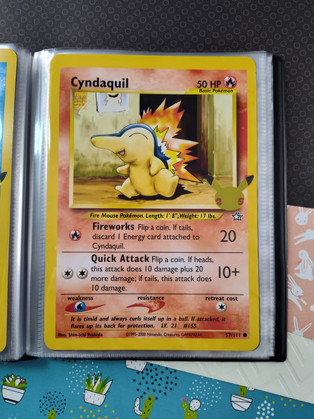 Pokemon TCG - Cyndaquil Celebrations Non-Holo JUMBO Pokemon Card 57/111 - NM