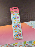 RARE HTF Vintage Sandylion Stickers, Rainy Ducks Ducklings Kromekote, 1 Sheet New & Sealed