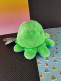 TeeTurtle: The Original Reversible Octopus Plushie, Blue/Green NWT