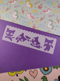 Plastic Bookmark Stencils Cute Insects + Animals, Set/9