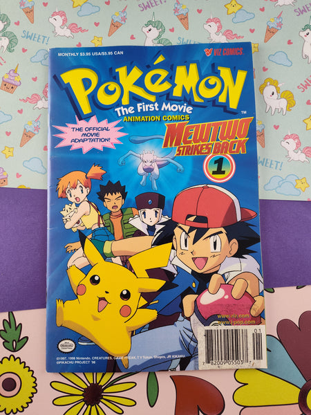 Vintage 1998 Pokemon the First Movie Animation Comics #1 Mewtwo Strikes Back, Softcover