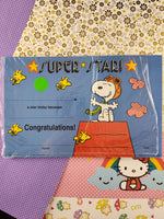 Vintage Education Station Award Certificate Pack/21 "Super Star" Peanuts Snoopy