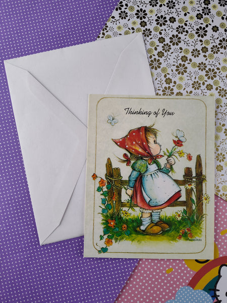 Vintage Little Helpers Greeting Card "Thinking of You" Clean & Unused