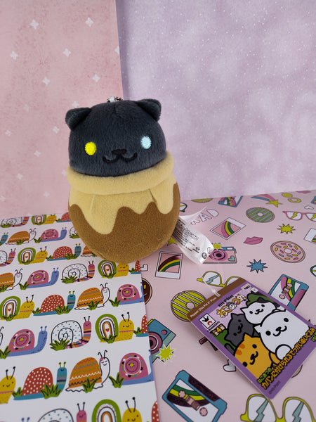 Neko Atsume: Kitty Collector 6" Plush Keychain: Pepper Pot NWT