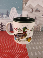 Vintage Japan Mount Clemens Pottery Christmas Mallard Duck Ceramic Mug, Like New