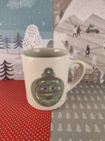 Vintage Denny's Restaurant Christmas Ornament Heat Activated Ceramic Coffee Mug, Like New