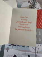 Vintage Christmas Greeting Card "To Grandpa with Love" Clean & Unused