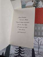 Vintage Christmas Greeting Card "To Mother and Dad with Love at Christmas" Clean & Unused