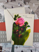 Vintage Christmas Greeting Card "With Love...To Mother and Dad" Clean & Unused