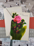 Vintage Christmas Greeting Card "With Love...To Mother and Dad" Clean & Unused