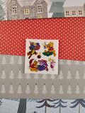 Vintage Sandylion Christmas SHINY Stickers Winnie the Pooh, 1 Mod Unused