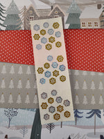 Vintage Shimmer SHINY Christmas Snowflakes Full Sticker Sheet, Partially Used