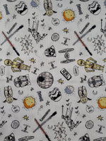 Walt Disney's Cutesy Kawaii Star Wars PewPew Fabric Remnant, 1 yd x 26" W