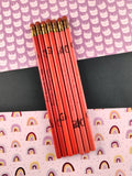 Vintage Presidential Presidents Pencil Set of 7, Red/Pink, Unsharpened/Unused