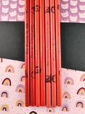 Vintage Presidential Presidents Pencil Set of 7, Red/Pink, Unsharpened/Unused