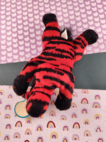 Vintage 1997 Avon "Full O' Beans" Beanbag Toy, Zoe the Zebra Valentine's Day